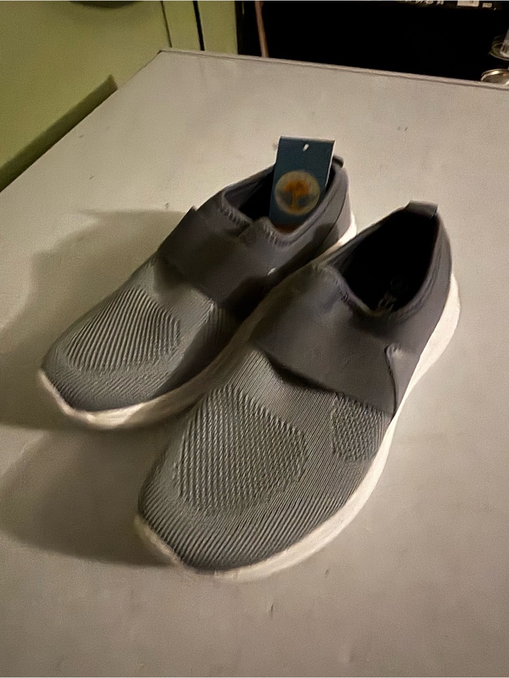 Women’s Slip-On Knit Athletic Sneakers - Gray - Picture 3 of 5